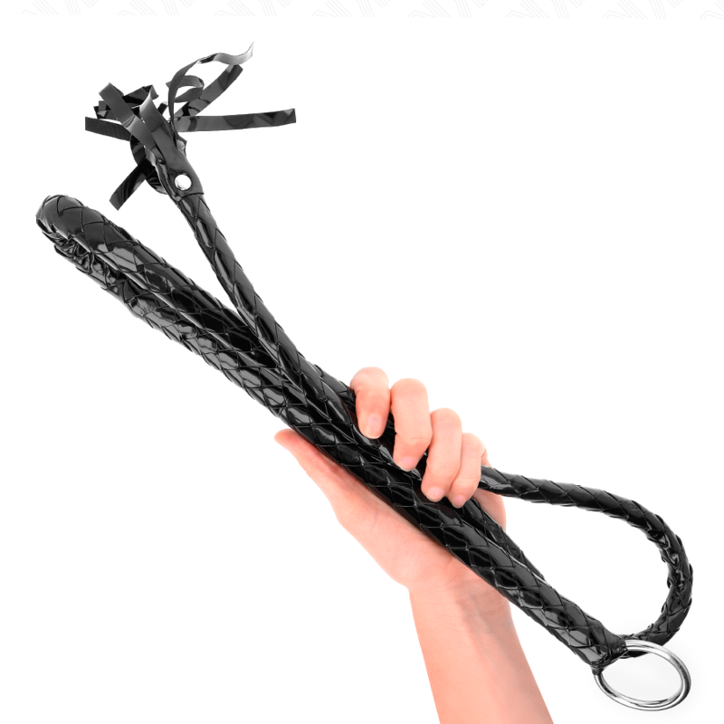 KINK - LONG WHIP IN GLOSSY PVC 138 CM