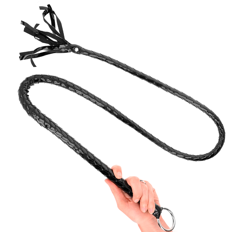 KINK - LONG WHIP IN GLOSSY PVC 138 CM