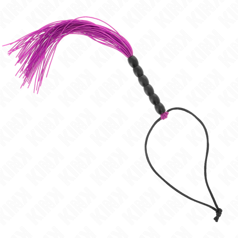 KINK - MINI FRUSTA IN SILICONE CON 6 PERLINE VIOLA 26 CM - KINK IMPACT & TOUCH | Lingerie Harness Boutique