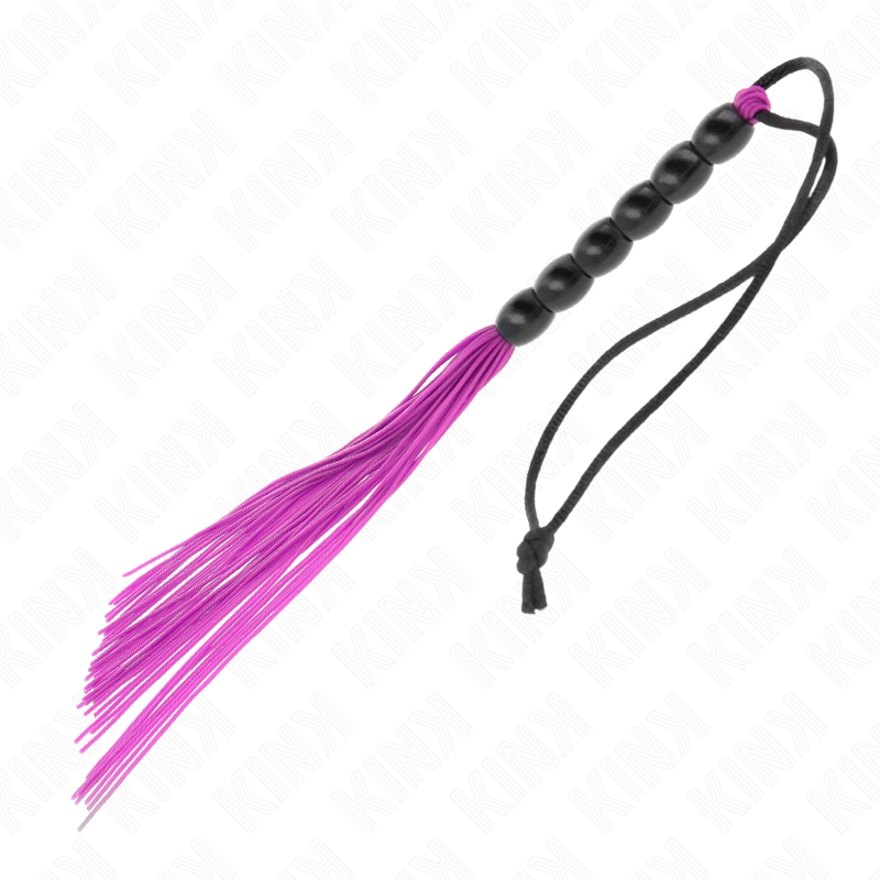 KINK - MINI FRUSTA IN SILICONE CON 6 PERLINE VIOLA 26 CM - KINK IMPACT & TOUCH | Lingerie Harness Boutique