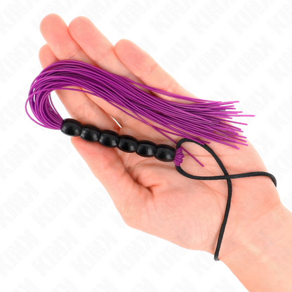 KINK - MINI FRUSTA IN SILICONE CON 6 PERLINE VIOLA 26 CM - KINK IMPACT & TOUCH | Lingerie Harness Boutique