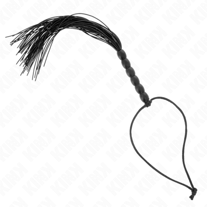 KINK - MINI FRUSTA IN SILICONE CON 6 PERLINE NERE 26 CM - Lingerie Harness Boutique | Lingerie Harness Boutique