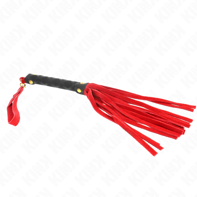 KINK - MINI WHIP IN RED SUEDE 30 CM