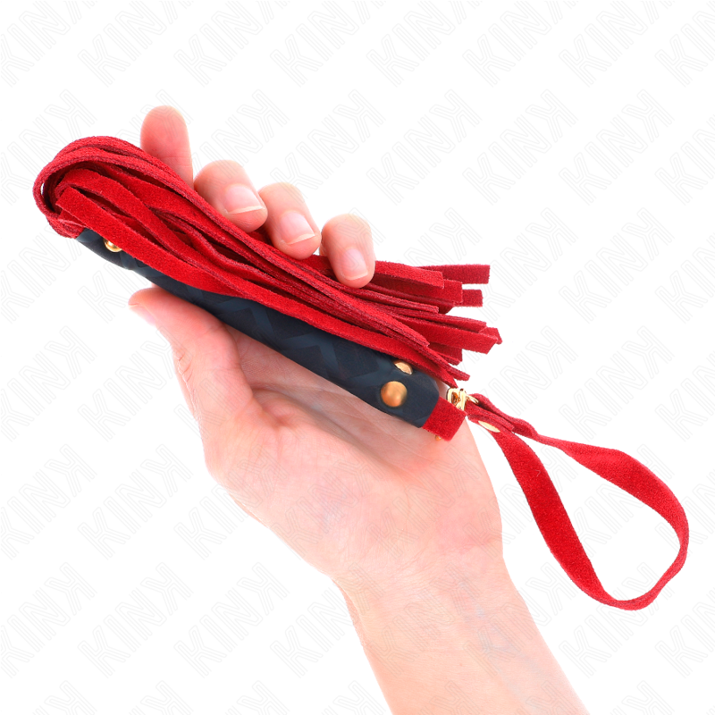 KINK - MINI WHIP IN RED SUEDE 30 CM