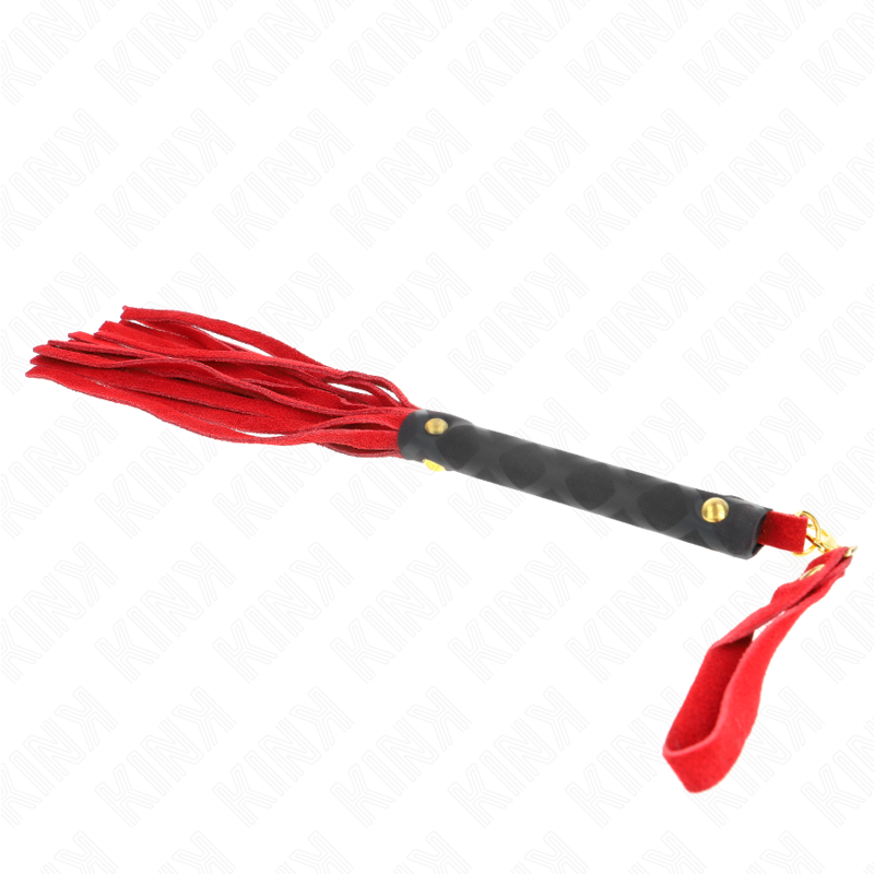 KINK - MINI WHIP IN RED SUEDE 30 CM