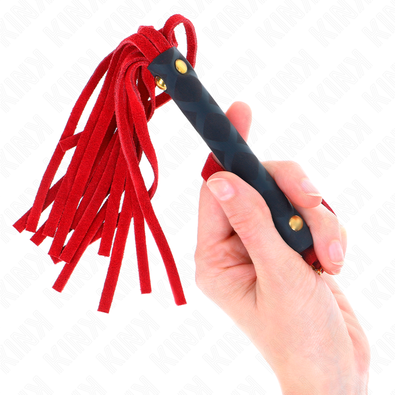 KINK - MINI WHIP IN RED SUEDE 30 CM