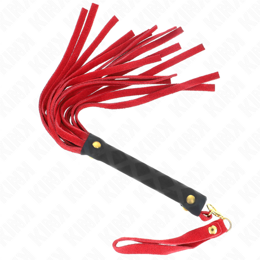 KINK - MINI WHIP IN RED SUEDE 30 CM