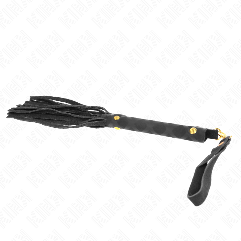 KINK - MINI FRUSTA IN CAMOSCIO NERO 30 CM - KINK COLLAR & GAG | Lingerie Harness Boutique
