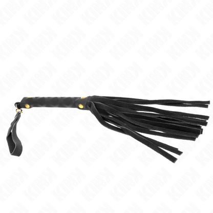 KINK - MINI FRUSTA IN CAMOSCIO NERO 30 CM - KINK COLLAR & GAG | Lingerie Harness Boutique