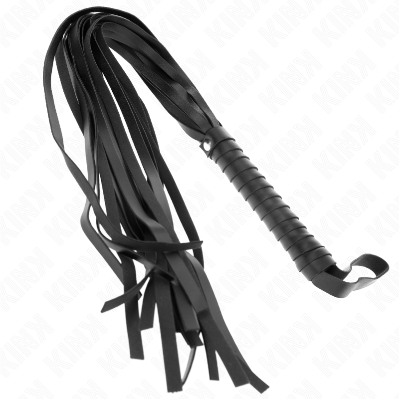 KINK - FRUSTA NEGRO MANICO CORTO CODA LUNGA 70 CM - KINK IMPACT & TOUCH | Lingerie Harness Boutique
