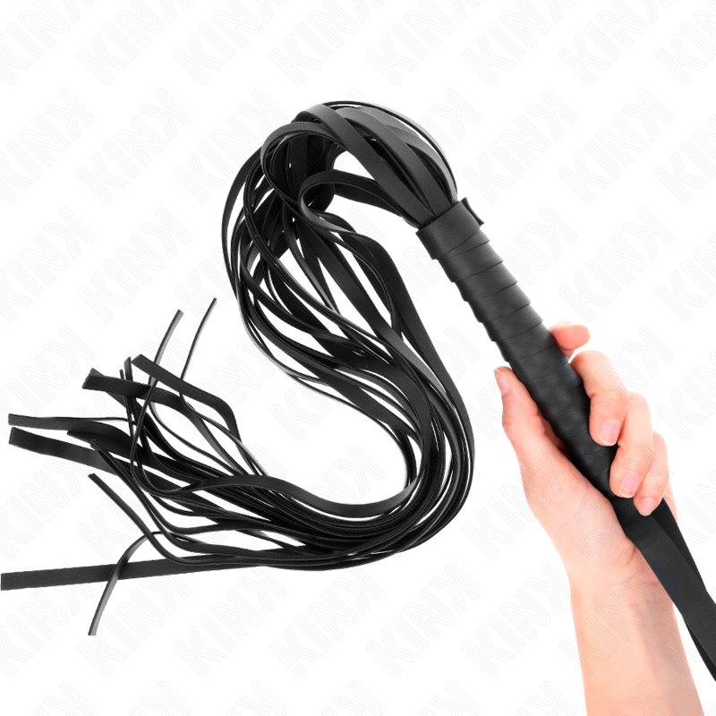 KINK - FRUSTA NEGRO MANICO CORTO CODA LUNGA 70 CM - KINK IMPACT & TOUCH | Lingerie Harness Boutique