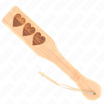 KINK - PALLET IN BAMBÙ DESIGN CUORE 32 X 5,5 CM - KINK IMPACT & TOUCH | Lingerie Harness Boutique