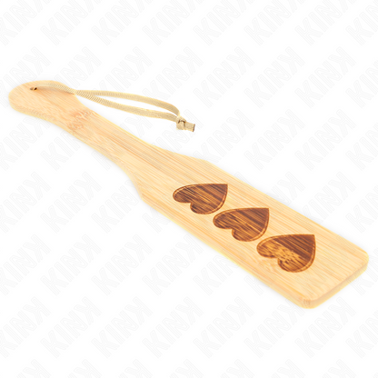 KINK - PALLET IN BAMBÙ DESIGN CUORE 32 X 5,5 CM - KINK IMPACT & TOUCH | Lingerie Harness Boutique