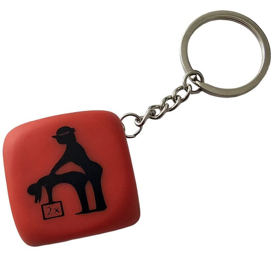 DIABLO PICANTE - PORTACHIAVI DADO ROSSO CON POSE - DIABLO PICANTE | Lingerie Harness Boutique
