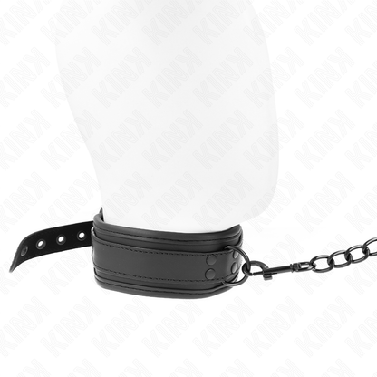 KINK - NEOPRENE BONDAGE COLLAR MODEL 1 WITH 78 CM ADJUSTABLE BELT 37.5 X 49.5 CM