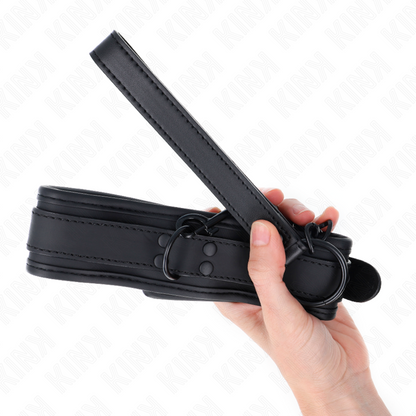 KINK - COLLARE BONDAGE IN NEOPRENE MODELLO 1 CON CINTURA 78 CM REGOLABILE 37,5 X 49,5 CM - KINK IMPACT & TOUCH | Lingerie Harness Boutique