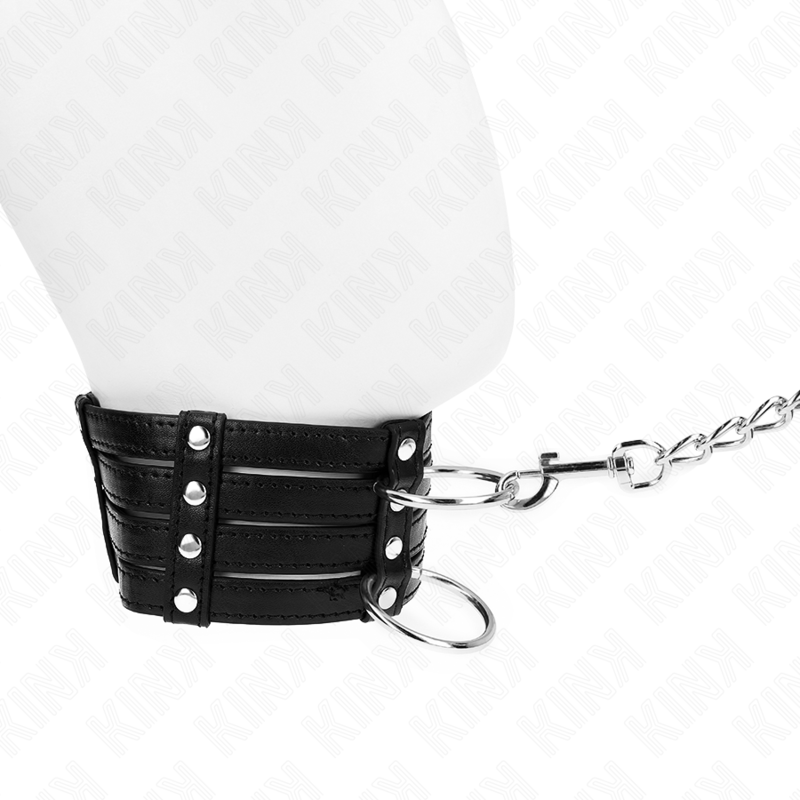 KINK - COLLANA CON CINTURA 65 CM STILE SUB REGOLABILE 35-51 CM X 7 CM - KINK COLLAR & GAG | Lingerie Harness Boutique