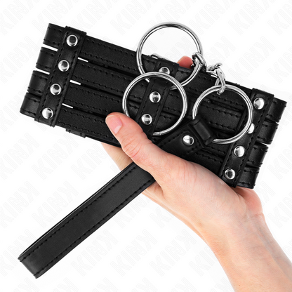 KINK - COLLANA CON CINTURA 65 CM STILE SUB REGOLABILE 35-51 CM X 7 CM - KINK COLLAR & GAG | Lingerie Harness Boutique