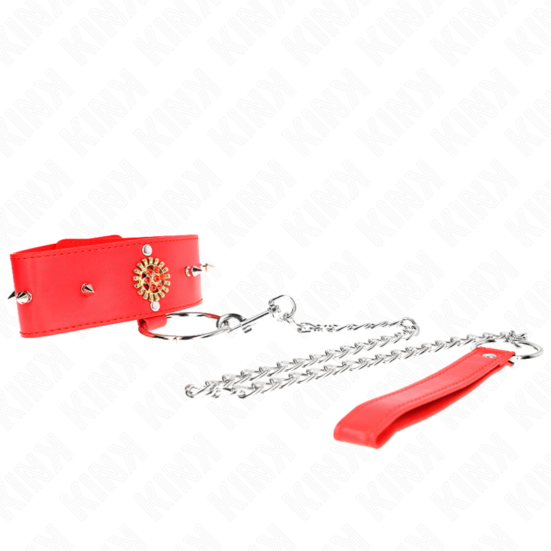 KINK - RED DIAMOND NECKLACE WITH BELT 65CM ADJUSTABLE 35-51CM X 7CM