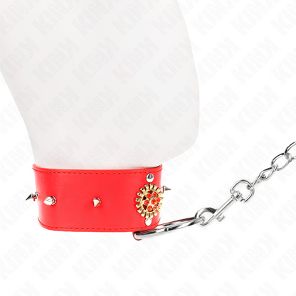 KINK - RED DIAMOND NECKLACE WITH BELT 65CM ADJUSTABLE 35-51CM X 7CM