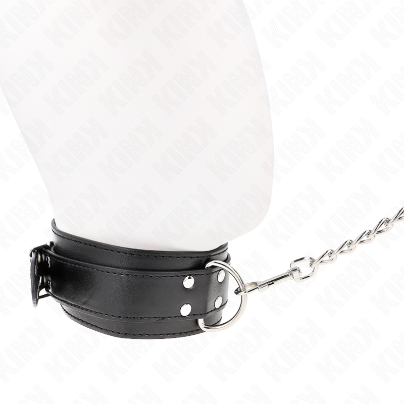 KINK - NECKLACE WITH 65 CM STRAP SILVER BUCKLES ADJUSTABLE 33-46 CM X 5.5 CM