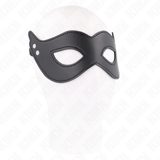 KINK - MASCHERA IN SIMILPELLE CON RIVETTI MODELLO 1 26 x 8 CM - KINK MASKED ALLURE | Lingerie Harness Boutique