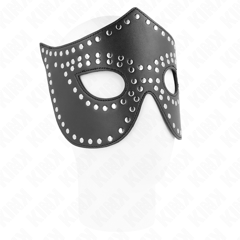 KINK - MASCHERA IN SIMILPELLE CON RIVETTI MODELLO 2 30 x 12 CM - KINK MASKED ALLURE | Lingerie Harness Boutique