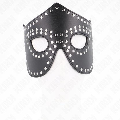 KINK - FAUX LEATHER MASK WITH RIVETS MODEL 2 30 x 12 CM