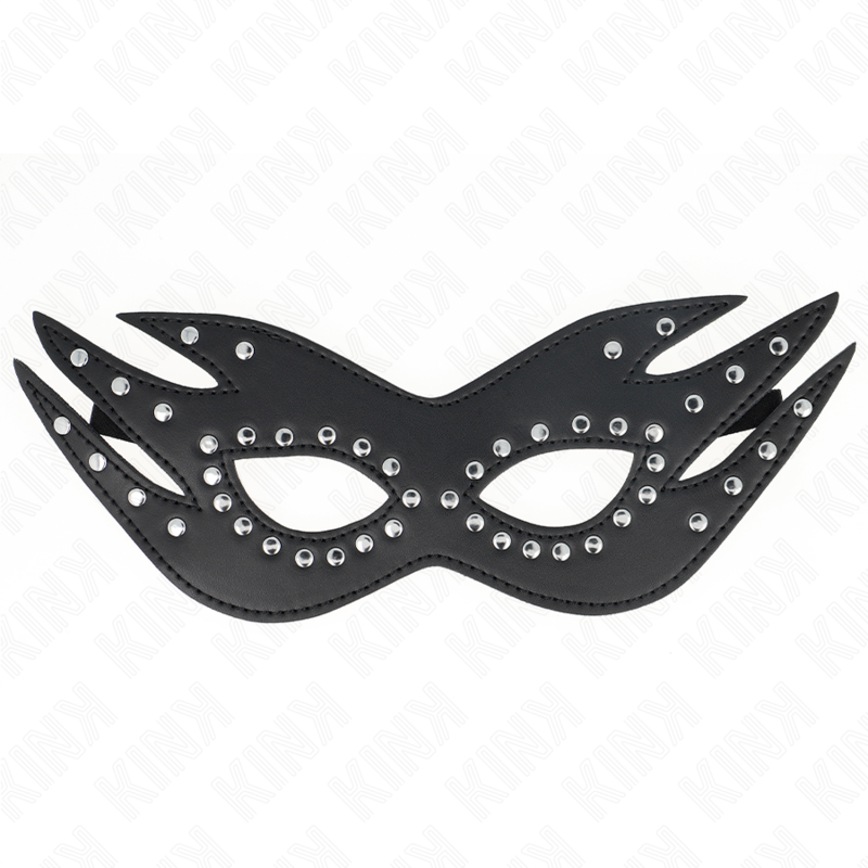 KINK - FAUX LEATHER MASK WITH RIVETS MODEL 3 26 x 9.5 CM