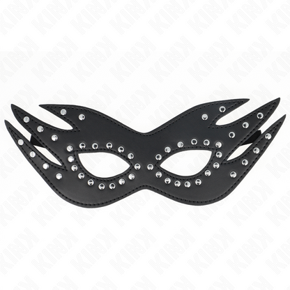 KINK - MASCHERA IN SIMILPELLE CON RIVETTI MODELLO 3 26 x 9,5 CM - Lingerie Harness Boutique | Lingerie Harness Boutique