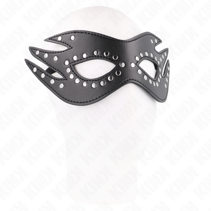 KINK - FAUX LEATHER MASK WITH RIVETS MODEL 3 26 x 9.5 CM