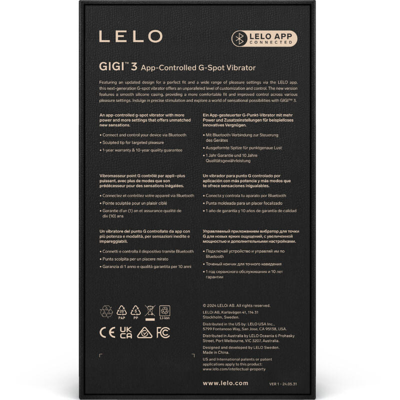 LELO - GIGI™ 3 VIBRATORE G-SPOT ROSA - LELO | Lingerie Harness Boutique