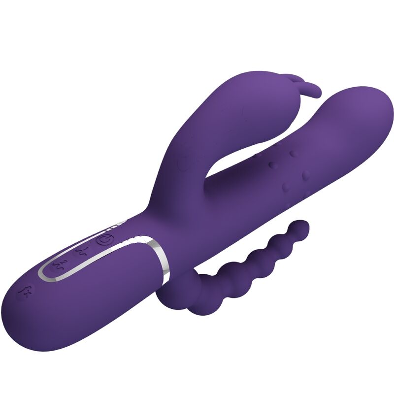 PRETTY LOVE - CAMMY VIBRATORE TRIPLO MULTIFUNZIONE 4 IN 1 VIOLA - PRETTY LOVE FLIRTATION | Lingerie Harness Boutique
