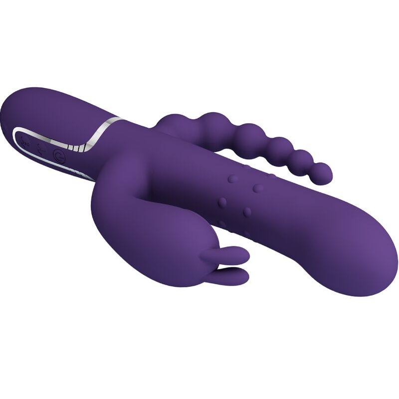 PRETTY LOVE - CAMMY VIBRATORE TRIPLO MULTIFUNZIONE 4 IN 1 VIOLA - PRETTY LOVE FLIRTATION | Lingerie Harness Boutique