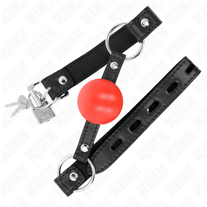 KINK - PALLA IN TPE ROSSA 4 CM GAG 60 x 2 CM - KINK COLLAR & GAG | Lingerie Harness Boutique