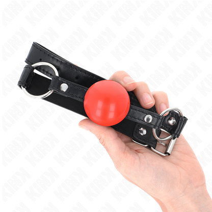 KINK - PALLA IN TPE ROSSA 4 CM GAG 60 x 2 CM - KINK COLLAR & GAG | Lingerie Harness Boutique