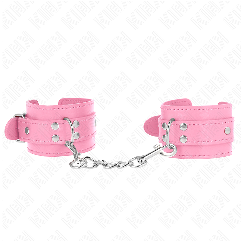KINK - RESISTENZA DA POLSO SEMPLICE ROSA REGOLABILE 20-23 CM X 5,5 CM - KINK COLLAR & GAG | Lingerie Harness Boutique