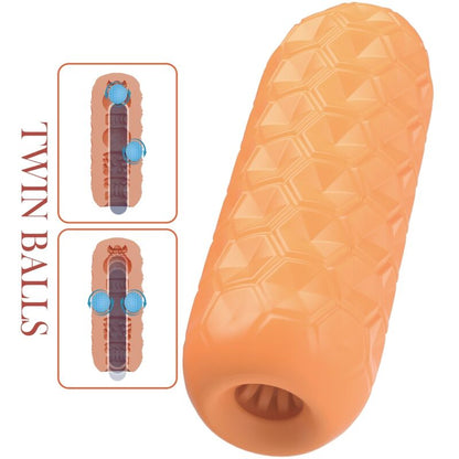 PRETTY LOVE - MASTURBATORE MASCHILE A GEMELLE ARANCIONE - PRETTY LOVE FLIRTATION | Lingerie Harness Boutique