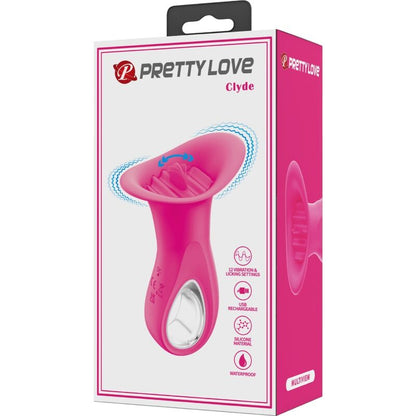 PRETTY LOVE - CLYDE VIBRATORE ORALE LINGUA VIBRANTE 12 VIBRAZIONI ROSA - PRETTY LOVE FLIRTATION | Lingerie Harness Boutique