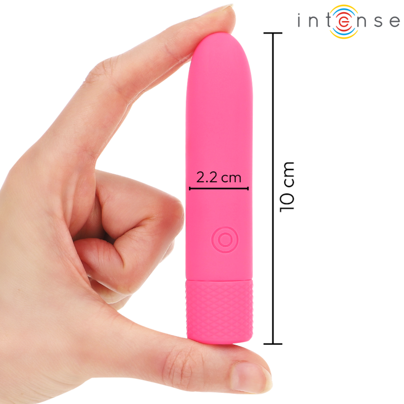 INTENSE - SYMONE USB RICARICABILE VIBRANTE BULLET 8 VIBRAZIONI ROSA 10 X 2,2 CM - INTENSE FUN | Lingerie Harness Boutique