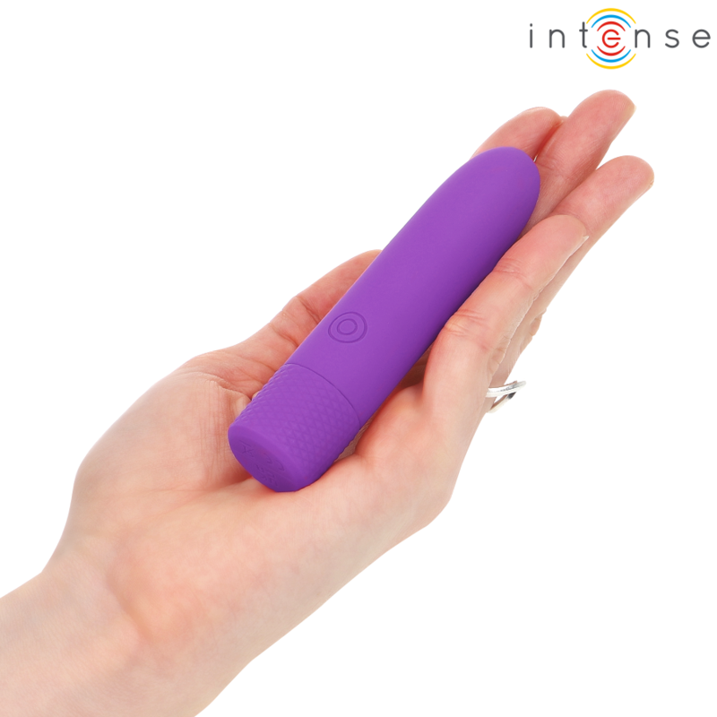 INTENSE - SYMONE BULLET VIBRANTE RICARICABILE USB 8 VIBRAZIONI VIOLA 10 X 2,2 CM - INTENSE FUN | Lingerie Harness Boutique