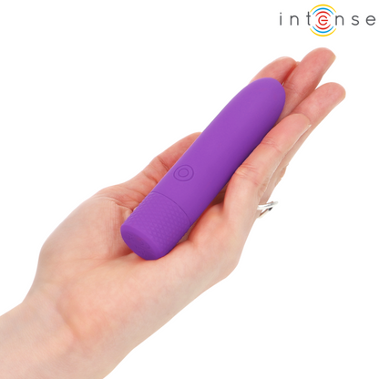 INTENSE - SYMONE BULLET VIBRANTE RICARICABILE USB 8 VIBRAZIONI VIOLA 10 X 2,2 CM - INTENSE FUN | Lingerie Harness Boutique
