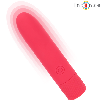 INTENSE - SYMONE PROIETTILE VIBRANTE RICARICABILE USB 8 VIBRAZIONI ROSSO 10 X 2,2 CM - INTENSE FUN | Lingerie Harness Boutique