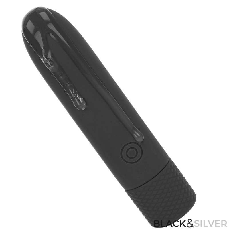 BLACK & SILVER - GERI USB RICARICABILE VIBRANTE BULLET 8 VIBRAZIONI NERO 10 X 2,2 CM - BLACK&SILVER | Lingerie Harness Boutique