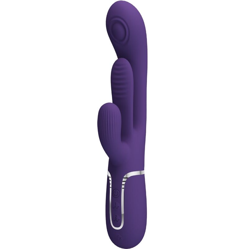 PRETTY LOVE - SHANIA VIBRATORE TRIPLO CONIGLIO MULTIFUNZIONE VIOLA - PRETTY LOVE | Lingerie Harness Boutique