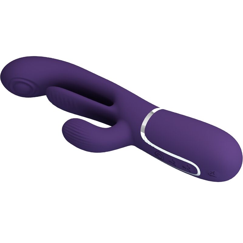 PRETTY LOVE - SHANIA VIBRATORE TRIPLO CONIGLIO MULTIFUNZIONE VIOLA - PRETTY LOVE | Lingerie Harness Boutique