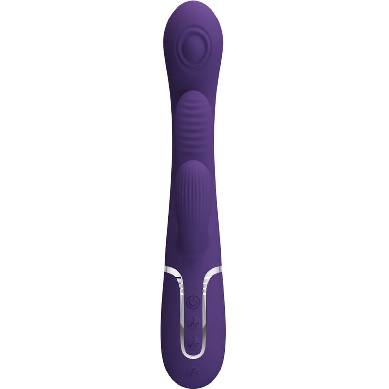 PRETTY LOVE - SHANIA VIBRATORE TRIPLO CONIGLIO MULTIFUNZIONE VIOLA - PRETTY LOVE | Lingerie Harness Boutique