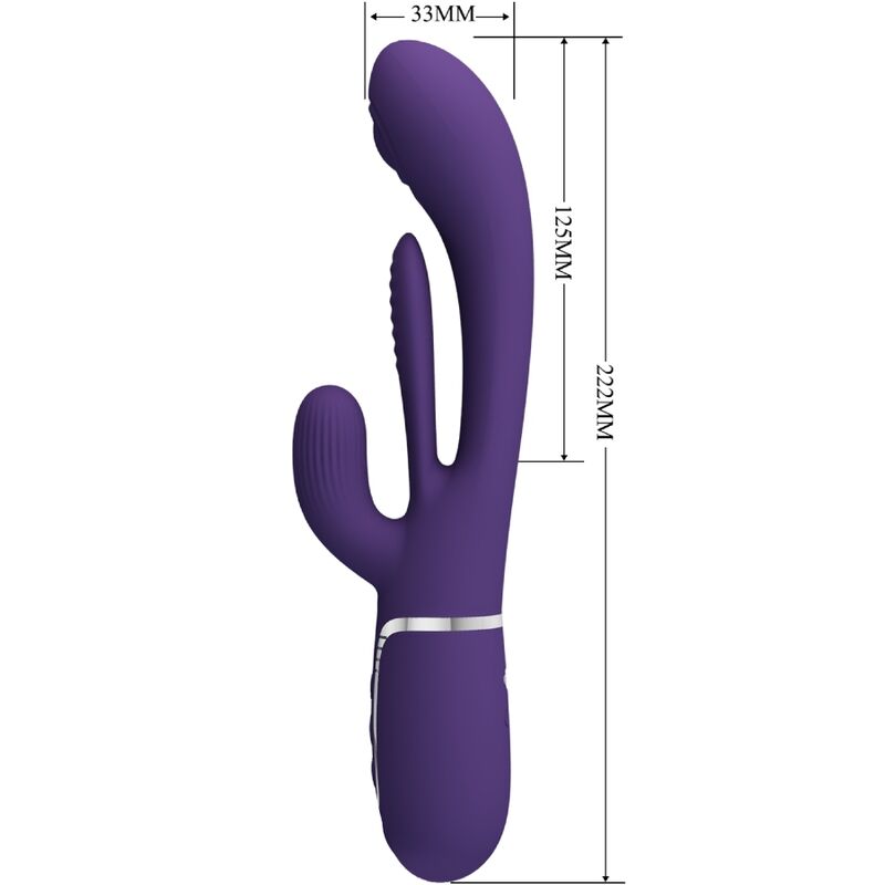 PRETTY LOVE - SHANIA VIBRATORE TRIPLO CONIGLIO MULTIFUNZIONE VIOLA - PRETTY LOVE | Lingerie Harness Boutique