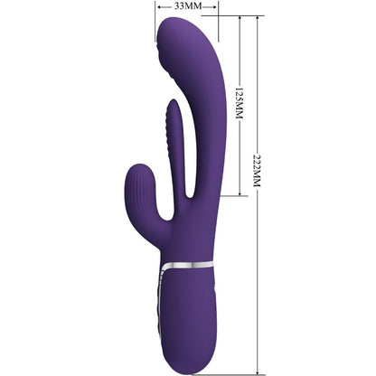 PRETTY LOVE - SHANIA VIBRATORE TRIPLO CONIGLIO MULTIFUNZIONE VIOLA - PRETTY LOVE | Lingerie Harness Boutique