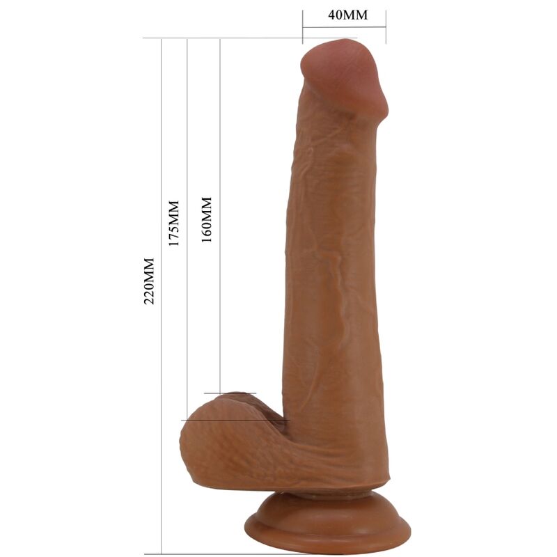 PRETTY LOVE - DILDO REALISTICO ALTO 22 CM MARRONE - PRETTY LOVE | Lingerie Harness Boutique